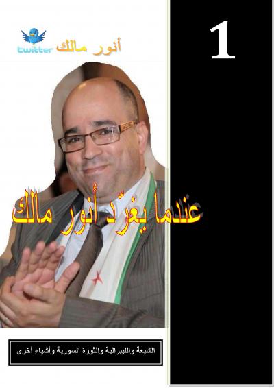 غلاف كتاب عندما يغرد أنور مالك ( الشيعة والليبرالية والثورة السورية وأشياء أخرى)
