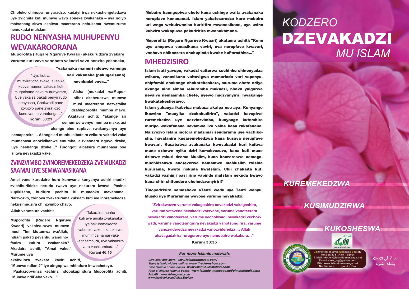 غلاف كتاب KODZERO DZEVAKADZI MU ISLAM (PDF)