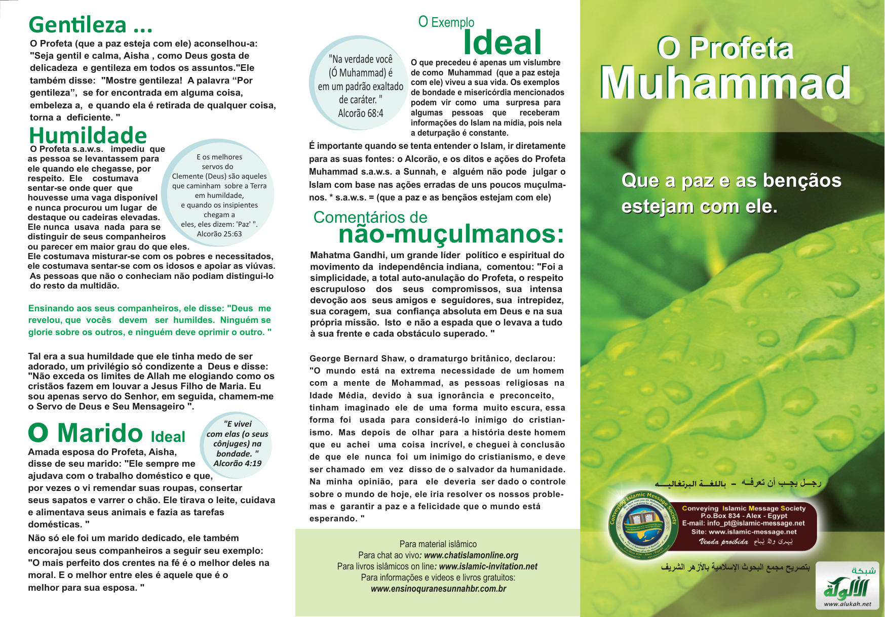غلاف كتاب (PDF) O Profeta Muhammad Que a paz e as bençãos estejam com ele