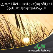 غلاف كتاب الدار الآخرة ( علامات الساعة الصغرى التي ظهرت ولا زالت تتتابع PDF )