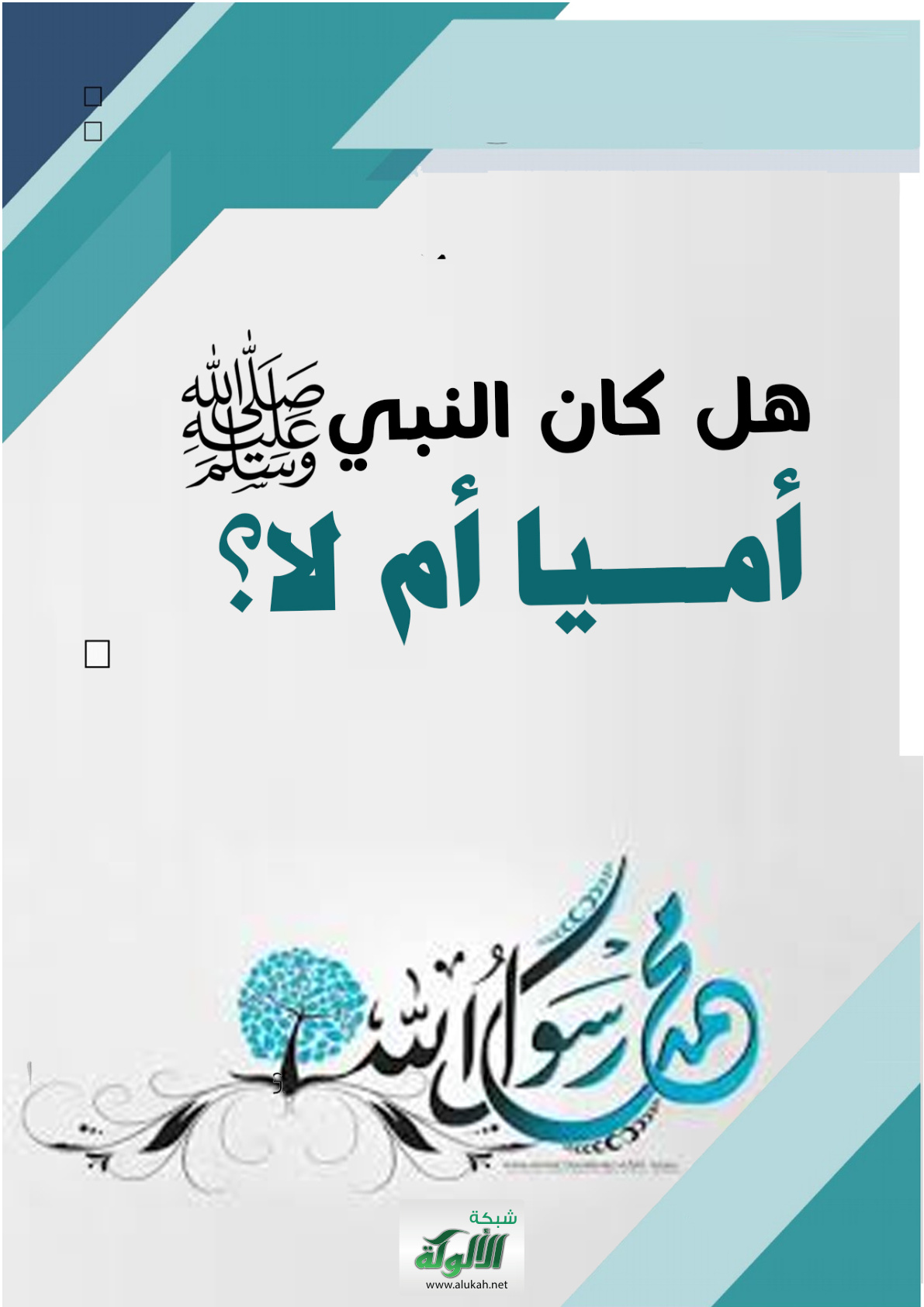 غلاف كتاب هل كان النبي صلى الله عليه وسلم أميا أم لا؟ (PDF)
