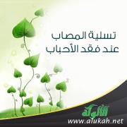 غلاف كتاب تسلية المصاب عند فقد الأحباب (WORD)